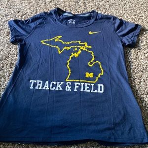 Michigan Track and Field Nike Dri fit shirt